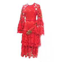 Load image into Gallery viewer, TWOTWINSTYLE  Flare  High Waisted Lace Dress