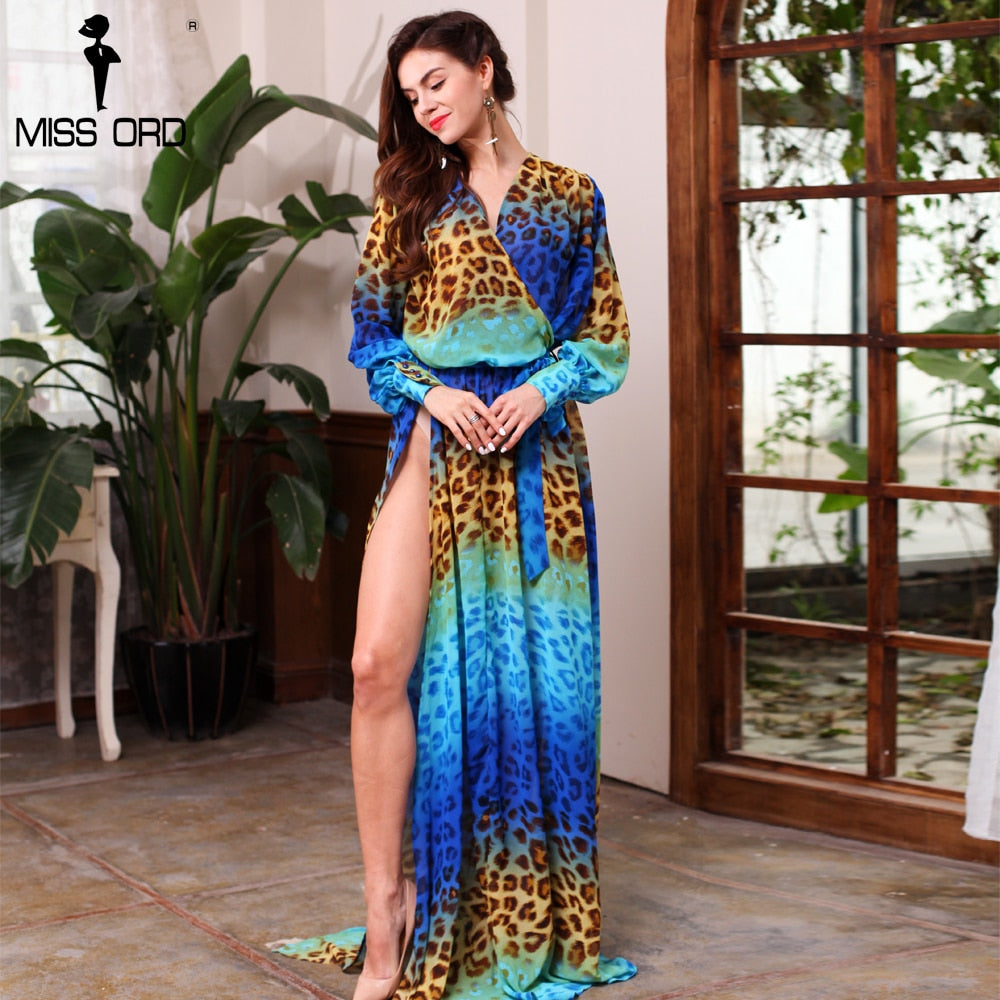 missord maxi dress Missord Leopard Print Perspective Gauze Maxi Dress. – Pink or Jade