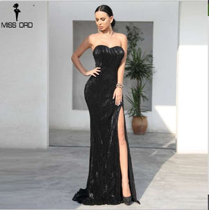 Missord  Sequin  Maxi Party Dress with High Split -additional colors available.