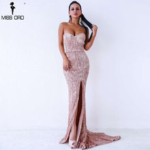 Load image into Gallery viewer, Missord  Sequin  Maxi Party Dress with High Split -additional colors available.