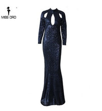 Load image into Gallery viewer, Missord Sexy High Neck  Sequin Party  Floor-length Dress- additional colors available.