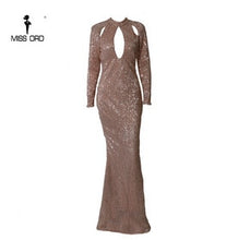 Load image into Gallery viewer, Missord Sexy High Neck  Sequin Party  Floor-length Dress- additional colors available.