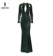 Load image into Gallery viewer, Missord Sexy High Neck  Sequin Party  Floor-length Dress- additional colors available.