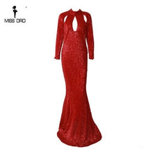 Load image into Gallery viewer, Missord Sexy High Neck  Sequin Party  Floor-length Dress- additional colors available.