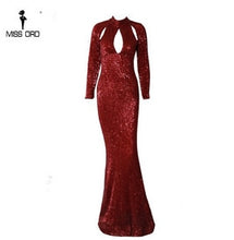 Load image into Gallery viewer, Missord Sexy High Neck  Sequin Party  Floor-length Dress- additional colors available.