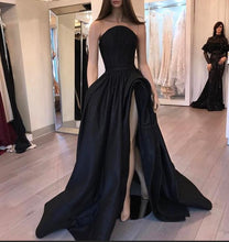 Load image into Gallery viewer, Black  Ball Gown withTrain Evening Dresses.