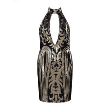 Load image into Gallery viewer, INDRESSME  Bandage  Sequined Backless Party Dress.